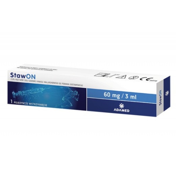 STAWON 60 mg/ 3 ml 1 ampułko-strzykawka z kremem do stóp Ziaja