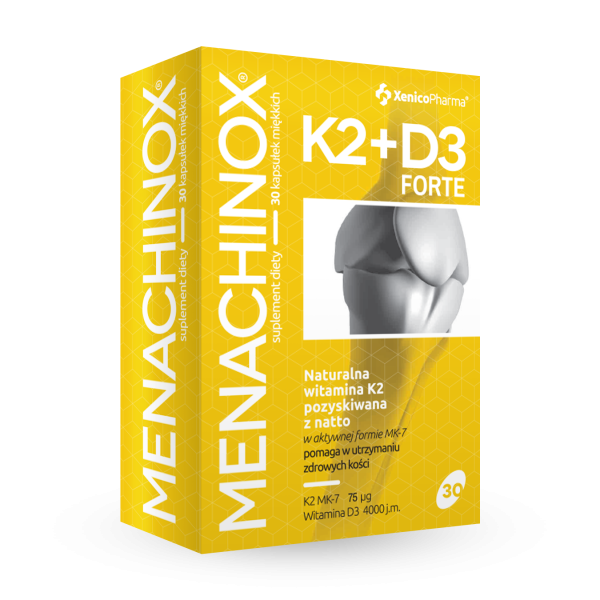 MENACHINOX K2+D3 FORTE: 30 kapsułek