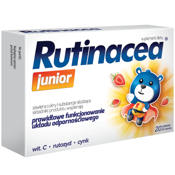 RUTINACEA JUNIOR  TABLETKI DO SSANIA 20 tabletek