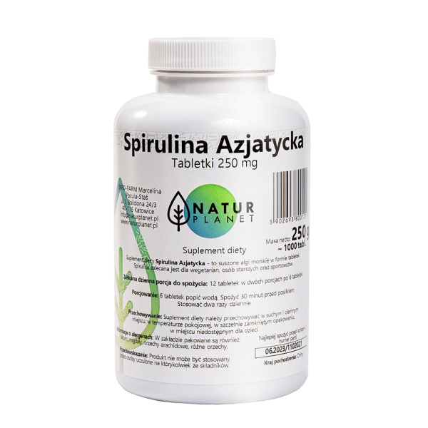 SPIRULINA AZJATYCKA 500 tabletek