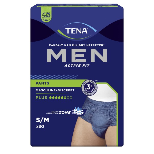 TENA Men Pants Plus Blue S/M x 30 szt.