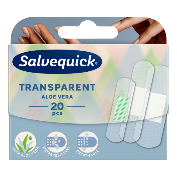 SALVEQUICK TRANSPARENT ALOE VERA PLASTRY 20 sztuk