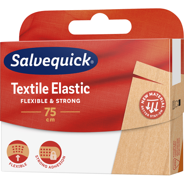 SALVEQUICK TEXTILE ELASTIC PLASTER 75 cm