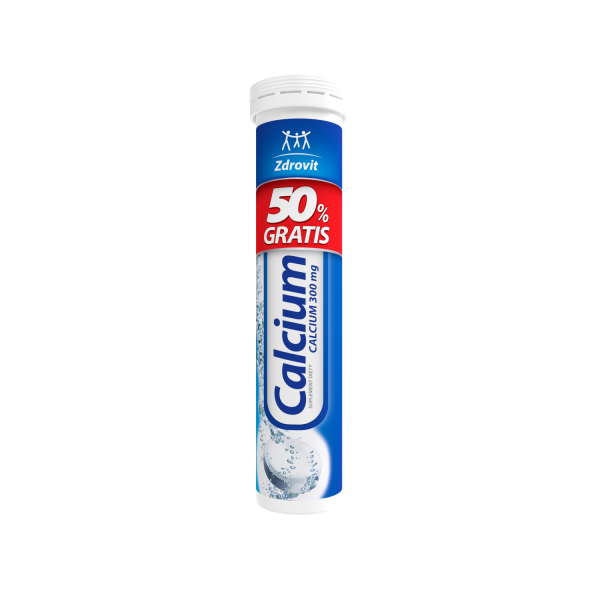 CALCIUM 300 mg o smaku cytrynowym: 20 tabletek musujących