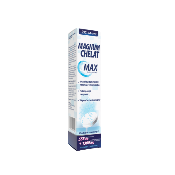 ZDROVIT MAGNUM CHELAT MAX :20 tabletek musujących