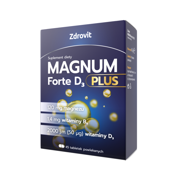 ZDROVIT MAGNUM FORTE D3 PLUS 45 tabletek powlekanych