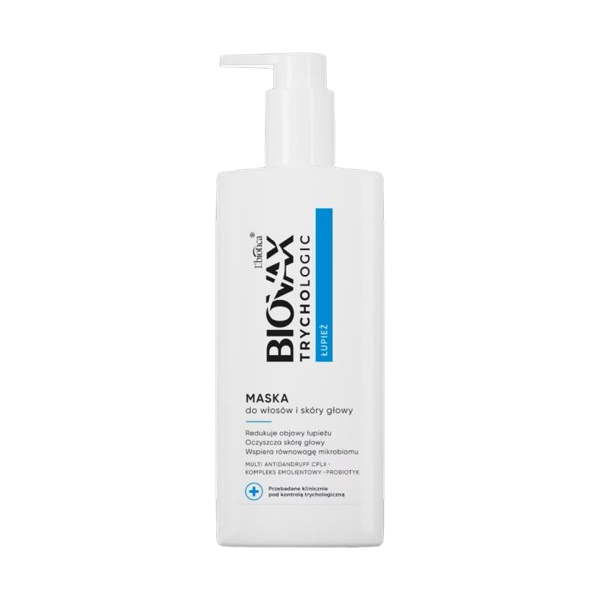 L'BIOTICA BIOVAX Trychologic Łupież Maska do włosów i skóry głowy 200 ml