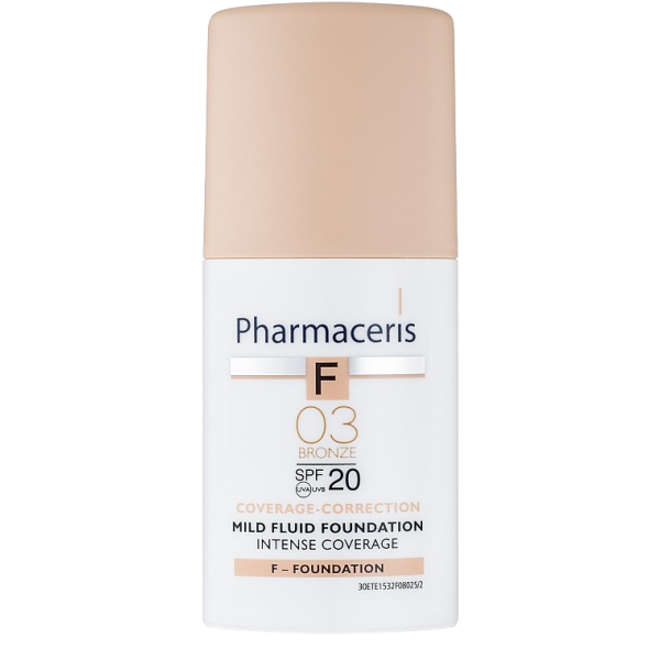 PHARMACERIS F COVERAGE-CORRECTION DELIKATNY FLUID INTENSYWNIE KRYJĄCY SPF 20 03 BRONZE 30 ml