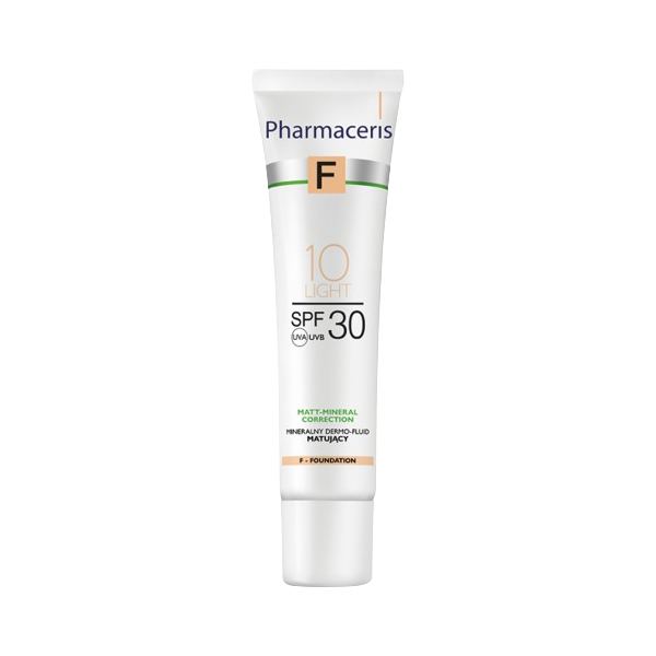 PHARMACERIS F: MATT-MINERAL-CORRECTION: MINERALNY DERMO-FLUID MATUJĄCY SPF 30 LIGHT 10 30 ml