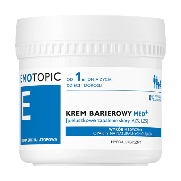 EMOTOPIC KREM BARIEROWY MED+ (pieluszkowe zapalenie skóry, AZS, ŁZS) 75 ml