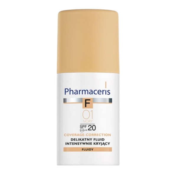 PHARMACERIS F: COVERAGE-CORRECTION PHARMACERIS F COVERAGE-CORRECTION DELIKATNY FLUID INTENSYWNIE KRYJĄCY  SPF 20 IVORY 01  30 ml