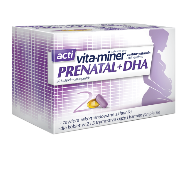ACTI VITA-MINER PRENATAL + DHA 30 tabletek + 30 kapsułek