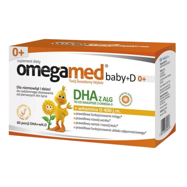 Omegamed Baby+D 0+ 60 kapsułek twist-off+ GRATIS 60 Kaps.