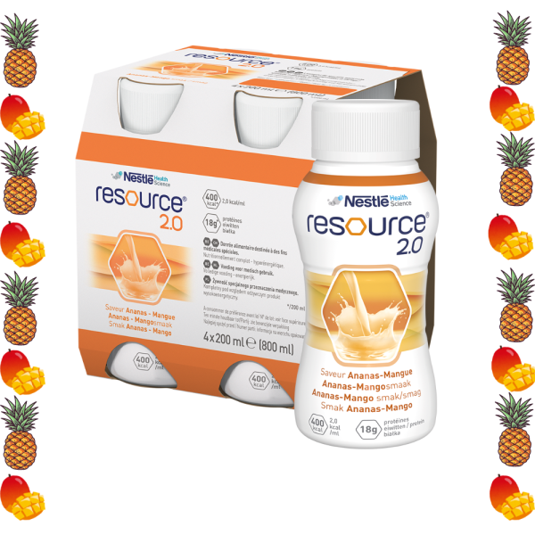 RESOURCE 2.0 SMAK ANANAS-MANGO 4x200 ml