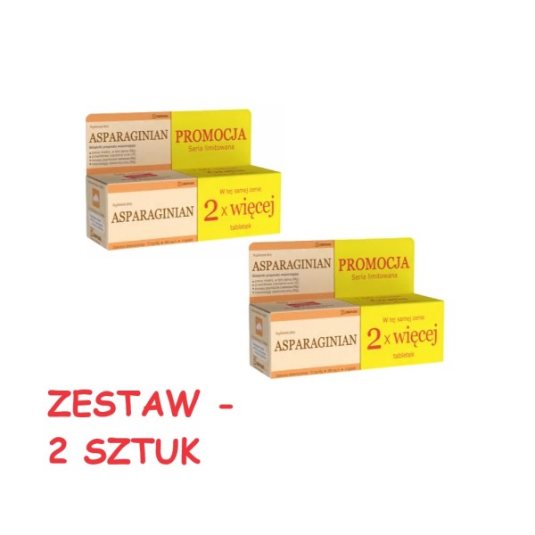 ZESTAW 2 x ASPARAGINIAN 100 tabletek