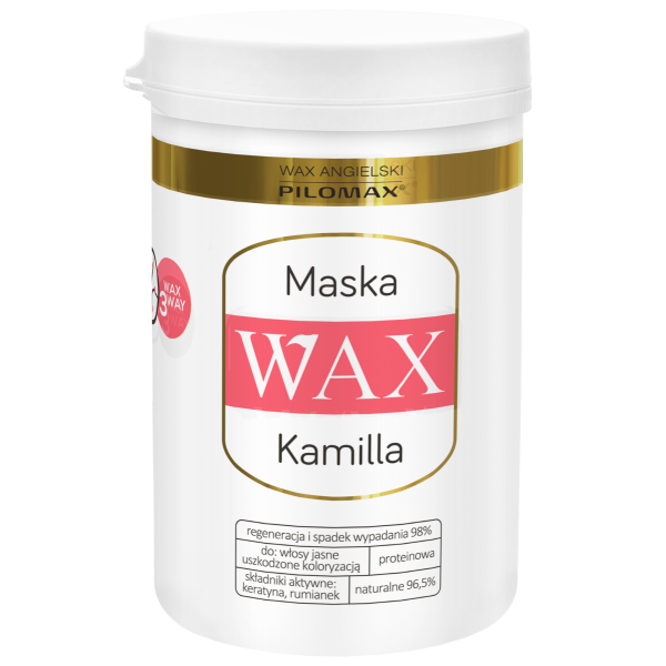 MASKA WYGŁADZAJĄCA I NAWILŻAJĄCA DO WŁOSÓW FARBOWANYCH JASNYCH WAX KAMILLA 480 ml