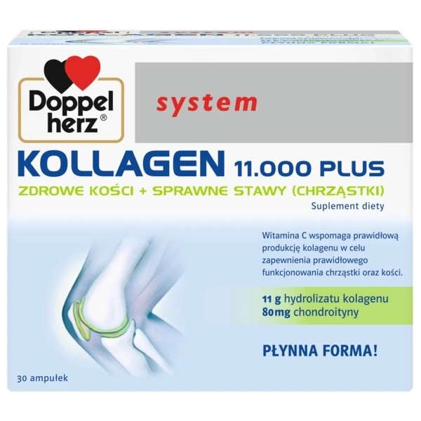 DOPPELHERZ SYSTEM KOLLAGEN 11.000 PLUS 30 ampułek