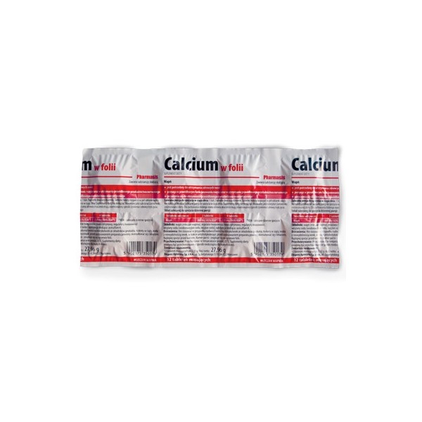 CALCIUM W FOLII PHARMASIS 12 tabletek musujących