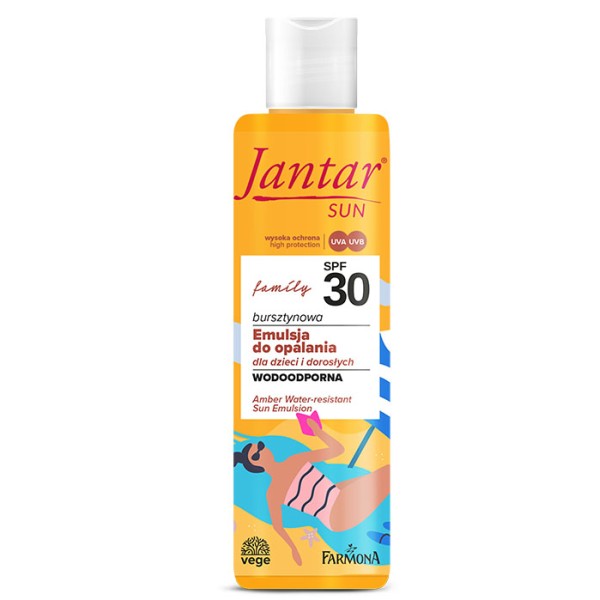 JANTAR SUN BURSZTYNOWA WODOODPORNA EMULSJA DO OPALANIA FAMILY SPF 30 50 ml