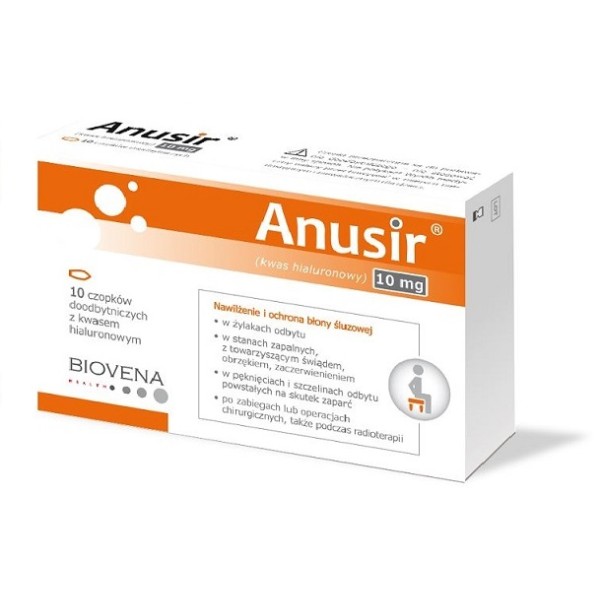 ANUSIR 10 mg 10 czopków