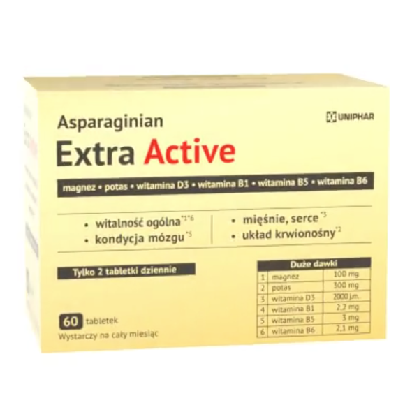 ASPARAGINIAN EXTRA ACTIVE 60 tabletek