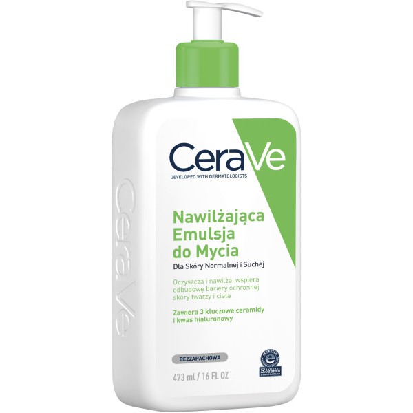 CeraVe NAWILŻAJĄCA EMULSJA: DO MYCIA dla skóry normalnej: i suchej 473 ml