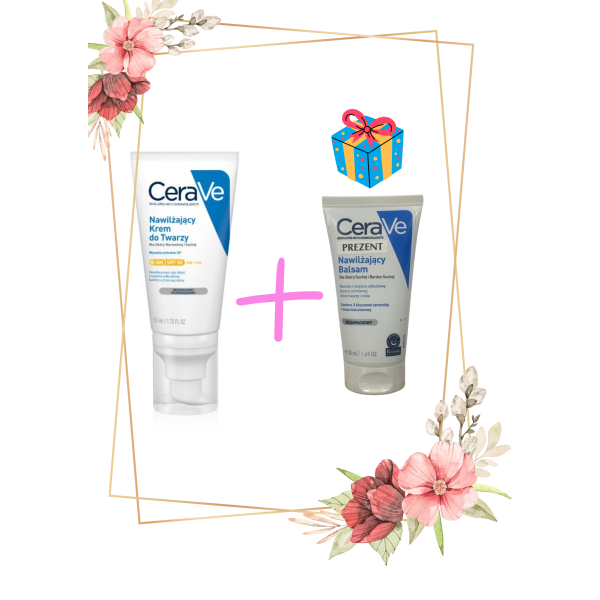 CeraVe NAWILŻAJĄCY KREM: DO TWARZY SPF50 dla skóry normalnej i suchej 52 ml + GRATIS !!!