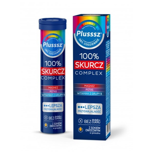 PLUSSSZ 100% SKURCZ COMPLEX 20 tabletek musujących