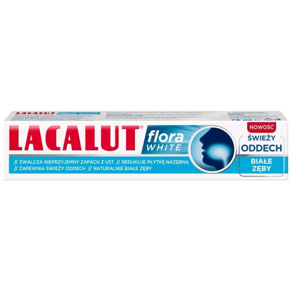 LACALUT FLORA WHITE ŚWIEŻY ODDECH BIAŁE ZĘBY 75 ml