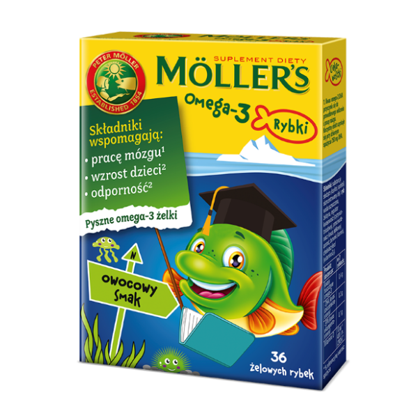 MOLLERS'S OMEGA-3 RYBKI: SMAK OWOCOWY 36 żelek