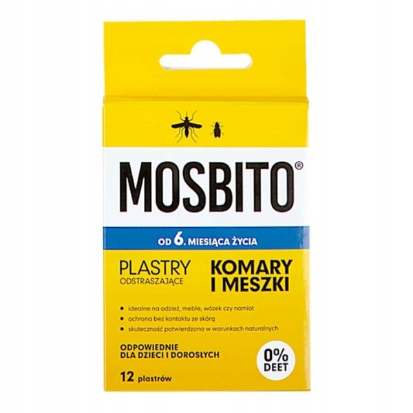 Mosbito Plastry odstraszające komary 12 sztuk