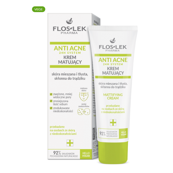 FLOSLEK ANTI ACNE 24h System Krem Matujący 50 ml