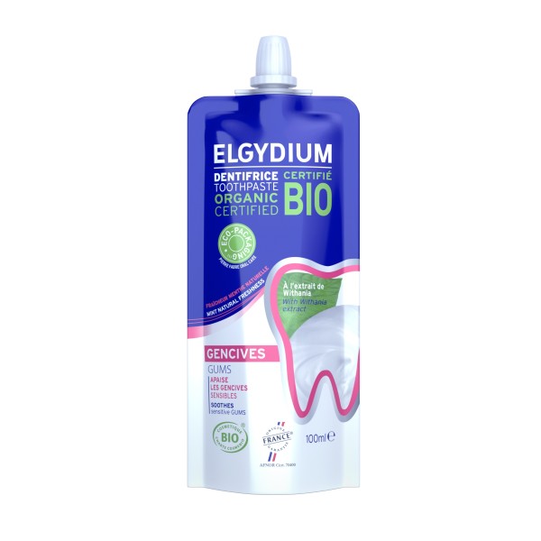 ELGYDIUM BIO GUMS PASTA DO ZĘBÓW Z EKSTRAKTEM Z ASHWAGANDHY NA PODRAŻNIONE DZIĄSŁA 100 ml