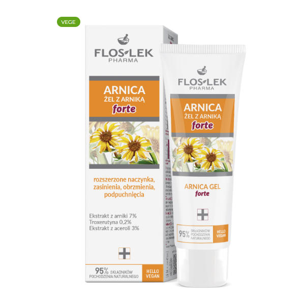 FLOSLEK ARNICA® Żel z arniką forte na rozszerzone naczynka, zasinienia, obrzmienia, podpuchnięcia 50 ml