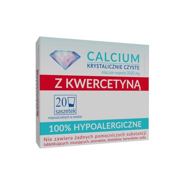 CALCIUM KRYSTALICZNIE CZYSTE Z KWERCETYNĄ 20 saszetek