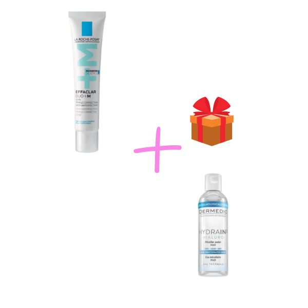 La Roche-Posay Effaclar Duo+M krem 40 ml + GRATIS DERMEDIC HYDRAIN3 HIALURO PŁYN MICELARNY H20 100 ml