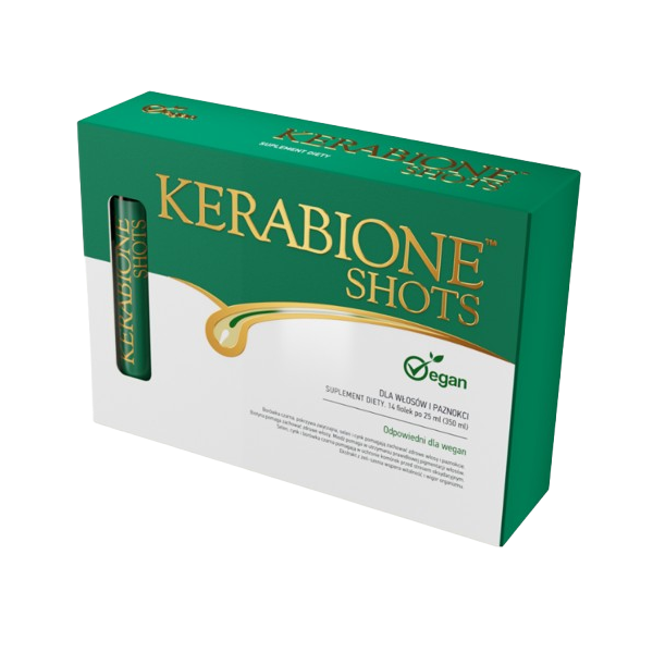 KERABIONE SHOTS 14 x 25 ml wegańska formuła na wypadanie włosów do picia