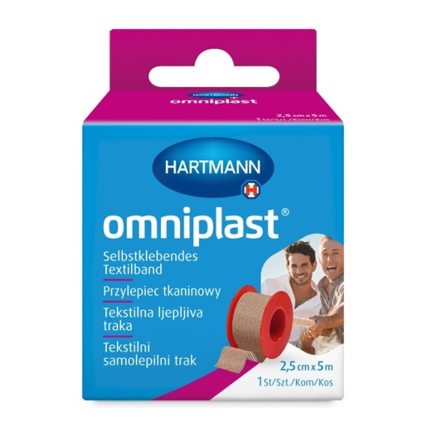 OMNIPLAST PRZYLEPIEC BEZ OPATRUNKU 2,5 cm x 5 m 1 sztuka