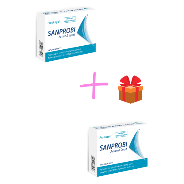 SANPROBI ACTIVE & SPORT 40 kapsułek + GRATIS 20 kapsułek