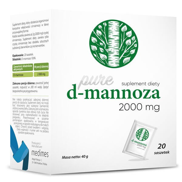 D-MANNOZA 2000 mg 20 saszetek