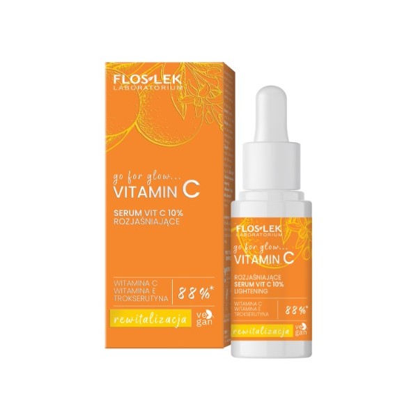 FLOSLEK GO FOR GLOW VITAMIN C ROZJAŚNIAJĄCE SERUM VIT C 10% 30 ml