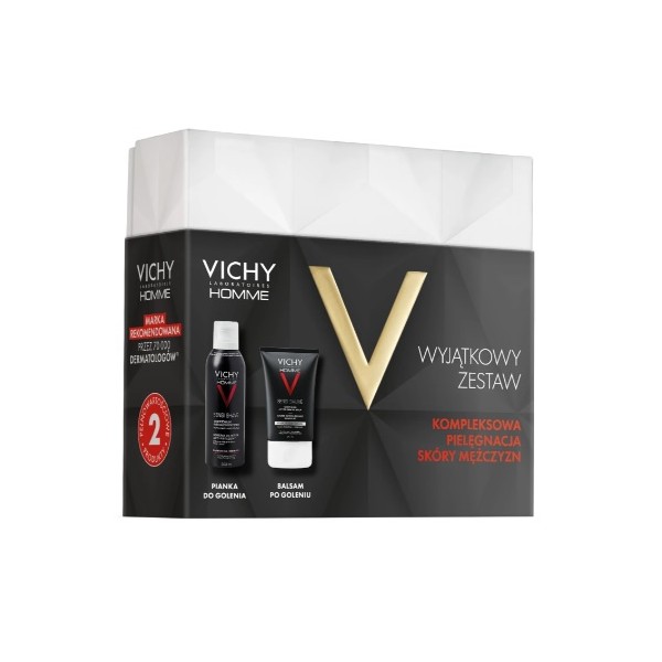 ZESTAW VICHY HOMME (PIANKA DO GOLENIA 200 ml + BALSAM PO GOLENIU 50 ml) 1 zestaw