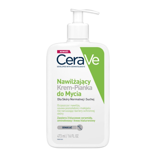 CERAVE NAWILŻAJĄCY KREM-PIANKA DO MYCIA DLA SKÓRY NORMALNEJ I SUCHEJ 473 ml