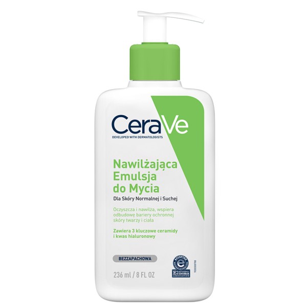 CERAVE NAWILŻAJĄCA EMULSJA DO MYCIA DLA SKÓRY NORMALNEJ I SUCHEJ 236 ml