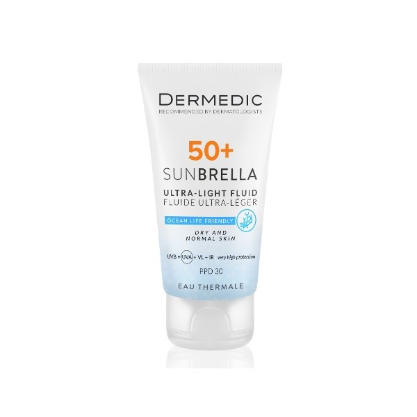 DERMEDIC SUNBRELLA ULTRALEKKI KREM OCHRONNY SPF 50+ DLA SKÓRY SUCHEJ I NORMALNEJ 40 ml