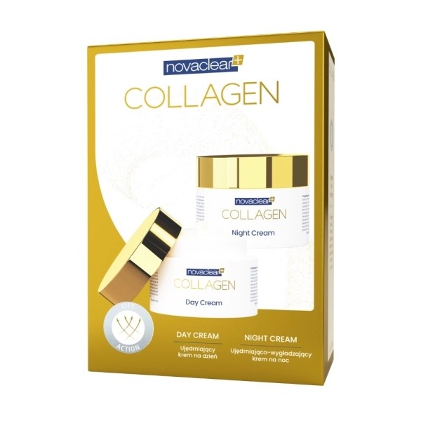 NOVACLEAR COLLAGEN ZESTAW (KREM DO TWARZY NA DZIEŃ 50 ml + KREM DO TWARZY NA NOC 50 ml) 1 zestaw