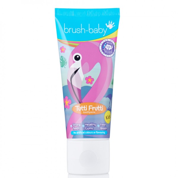 BRUSH-BABY FLAMINGO PASTA DO ZĘBÓW DLA DZIECI W WIEKU 3+ LAT TUTTI-FRUTTI 50 ml