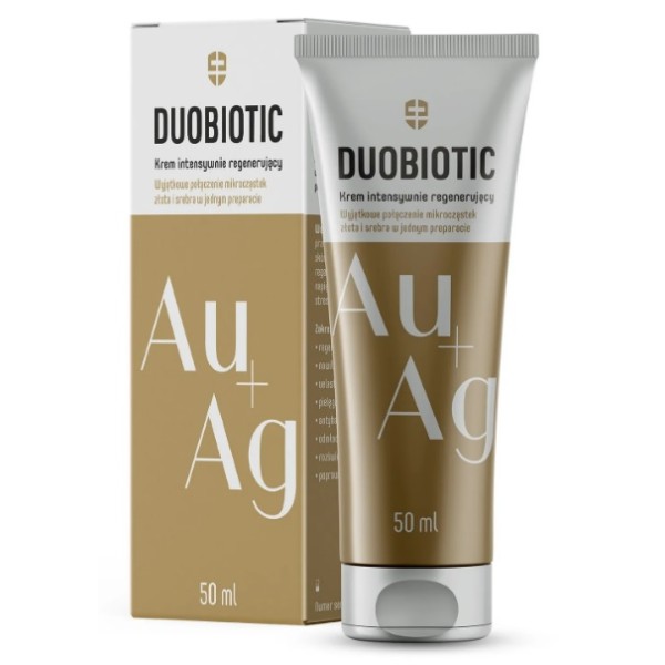 DUOBIOTIC KREM INTENSYWNIE REGENERUJĄCY Z CZĄSTKAMI ZŁOTA I SREBRA 50 ml