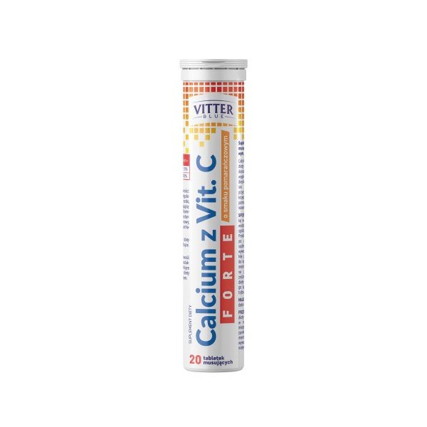 CALCIUM FORTE Z VIT. C 20 tabletek musujących o smaku cytrynowym