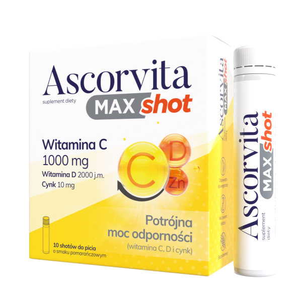 ASCORVITA MAX SHOT 10 shotów o smaku pomarańczowym (10 x 25 ml)